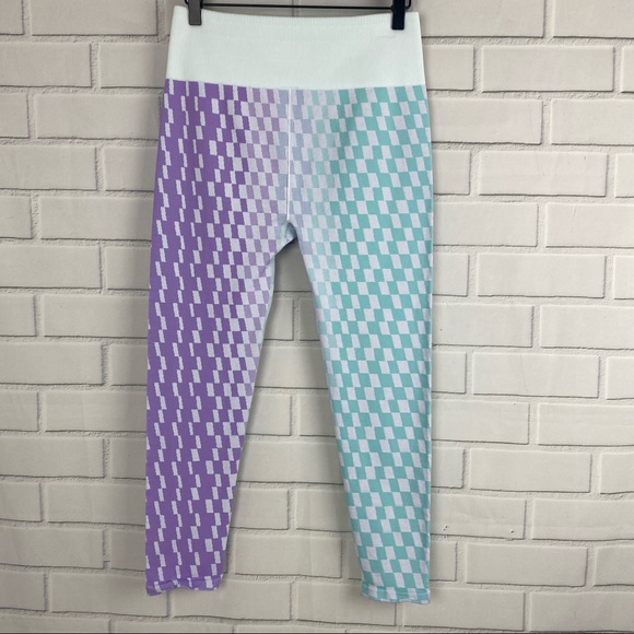 Fabletics High-Waisted Seamless Checkered 7/8 leggings size XL - Picture 2 of 6